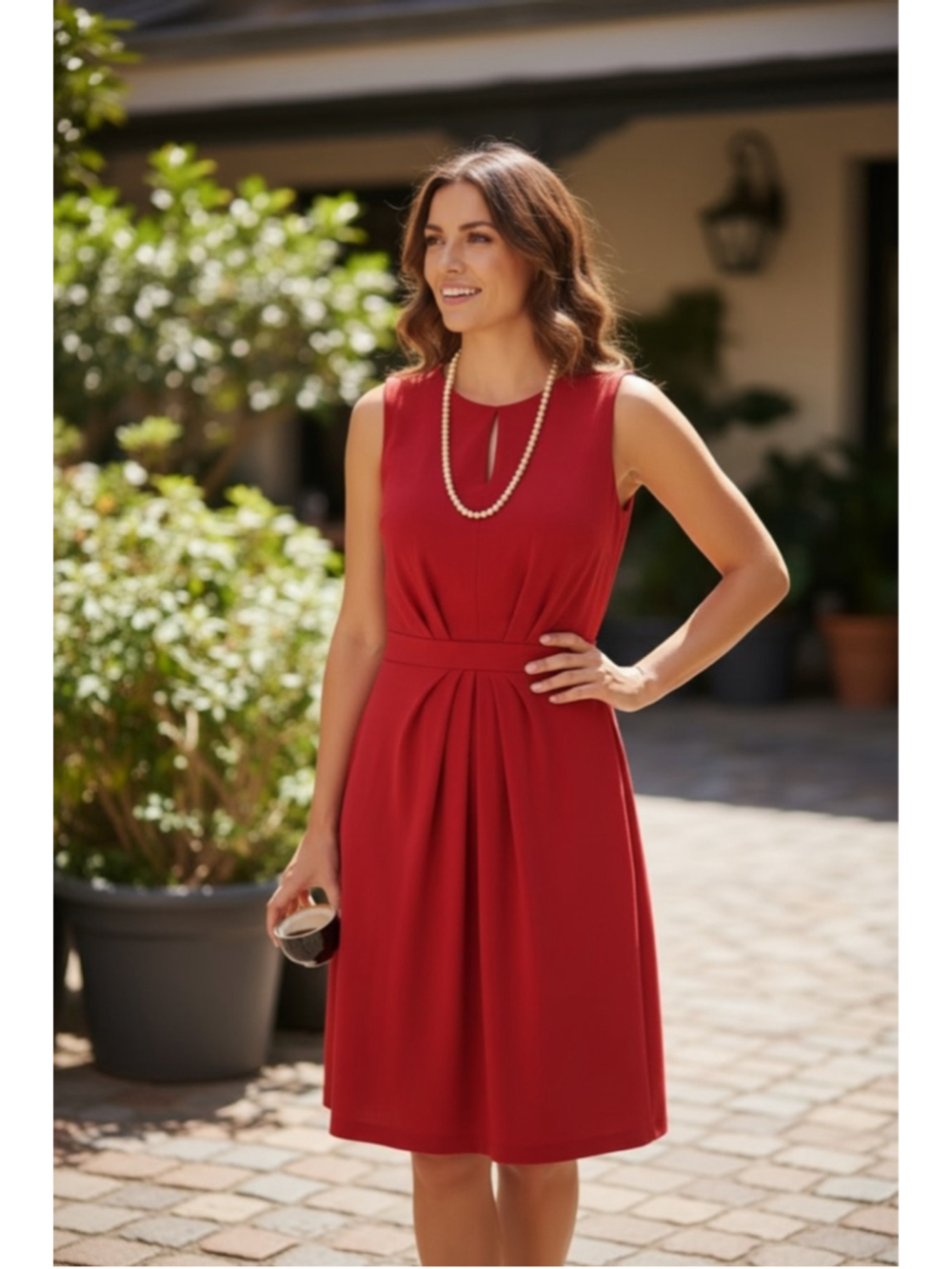 GUC Women's Banana Republic Red Sleeveless Dress Size 2